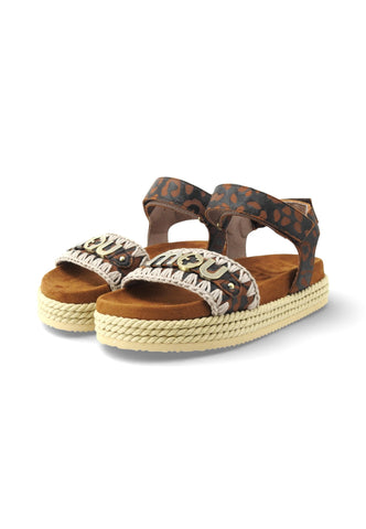 MOU Sandali Rope Donna Marrone Animalier MU.SW451000C-PE26-VTLBRO