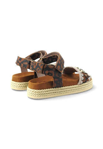 MOU Sandali Rope Donna Marrone Animalier MU.SW451000C-PE26-VTLBRO