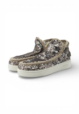 MOU Stivaletti Summer Eskimo Donna Argento Paillettes MU.SW211001G-PE26-SEQGUN
