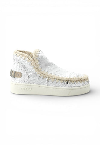 MOU Stivaletti Summer Eskimo Donna Bianco Paillettes MU.SW211001G-PE26-WHISIL