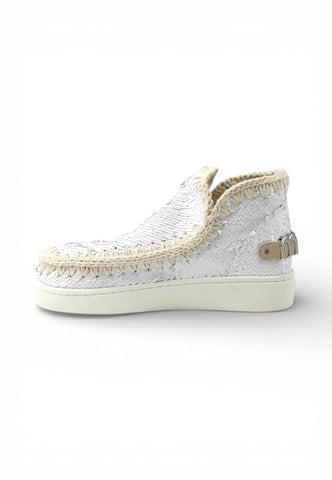 MOU Stivaletti Summer Eskimo Donna Bianco Paillettes MU.SW211001G-PE26-WHISIL