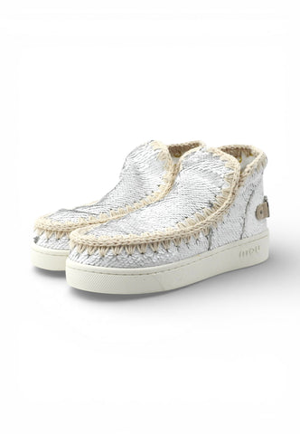 MOU Stivaletti Summer Eskimo Donna Bianco Paillettes MU.SW211001G-PE26-WHISIL