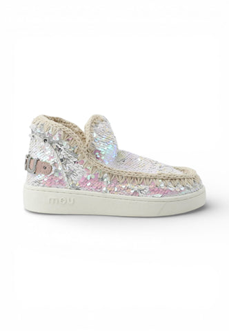 MOU Stivaletti Summer Eskimo Donna Bianco Rosa PaillettesMU.SW211001G-PE26-IRIPIN