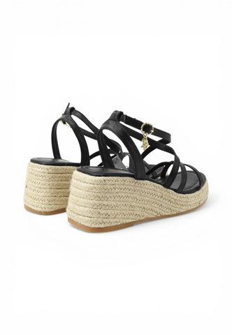 U.S. POLO ASSN Sandali Zeppa Donna Nero MILLY001-PE26-BLK