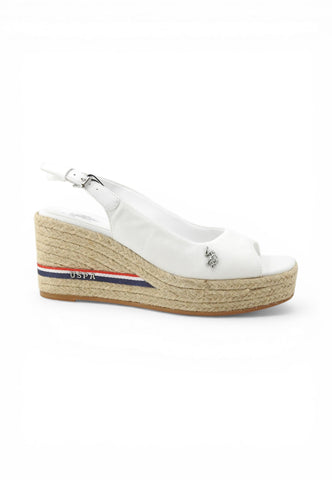 U.S. POLO ASSN Sandali Zeppa Donna Bianco ALYSSA022-PE26-WHI