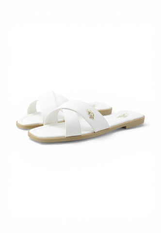 U.S. POLO ASSN Ciabatte Donna Bianco GENNY002-PE26-WHI