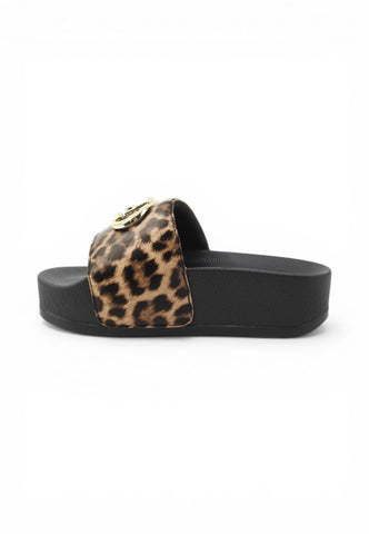 LIU JO Ciabatte Donna Nero Animalier BA6077EX022S19C1-PE26