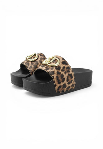 LIU JO Ciabatte Donna Nero Animalier BA6077EX022S19C1-PE26