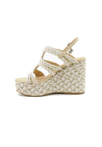 GUESS Sandali Zeppa Donna Beige Bianco FLJERSFAB04-PE26-PINK