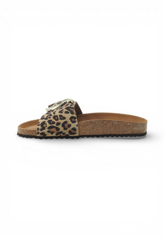 GEOX Ciabatte Donna Beige Nero Animalier D65Y3A000BS-PE26-C5018