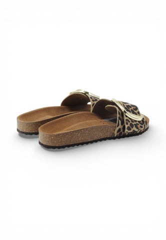 GEOX Ciabatte Donna Beige Nero Animalier D65Y3A000BS-PE26-C5018