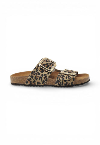 GEOX Ciabatte Donna Beige Nero Animalier D45Y3B000BS-PE26-C5018