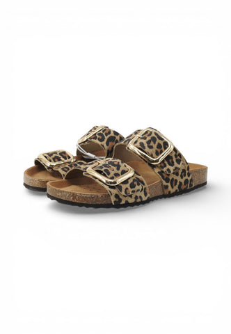 GEOX Ciabatte Donna Beige Nero Animalier D45Y3B000BS-PE26-C5018