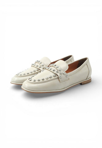 CAFE NOIR Mocassini Donna Bianco Borchie C1ED1023-PE26-W022