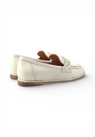 CAFE NOIR Mocassini Donna Bianco Borchie C1ED1023-PE26-W022