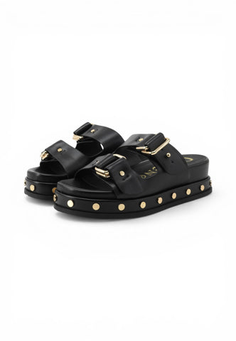 CAFE NOIR Ciabatte Donna Nero Borchie C1LC9000-PE26-N078