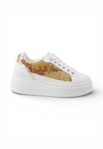 ALVIERO MARTINI Sneakers Donna Bianco Marrone Oro 1468300E-PE26-0900