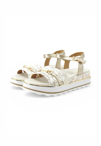 ALVIERO MARTINI Sandali Donna Bianco Oro 24660371-PE26-X132