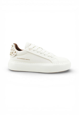 ALEXANDER SMITH Sneakers Donna Bianco Borchie ASBDSOW-3573-TWT-PE