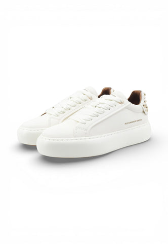 ALEXANDER SMITH Sneakers Donna Bianco Borchie ASBDSOW-3573-TWT-PE
