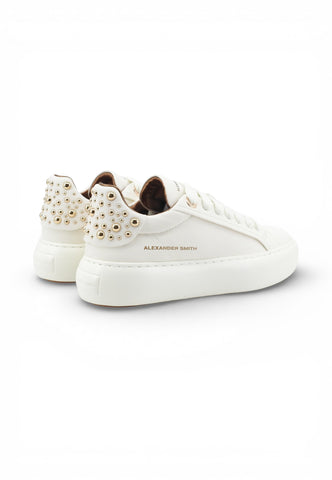 ALEXANDER SMITH Sneakers Donna Bianco Borchie ASBDSOW-3573-TWT-PE