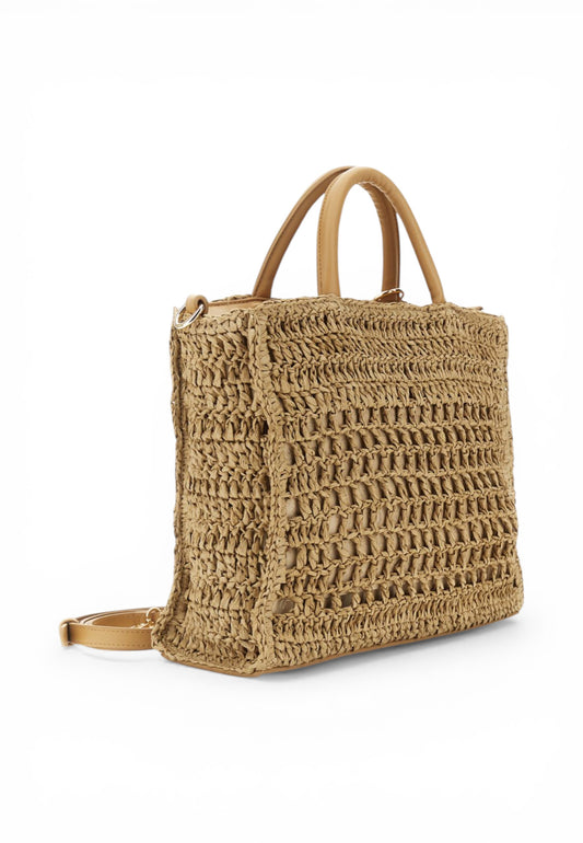 CAFE NOIR Borsa A Mano Donna Beige Marrone C3VD1003-PE26-M073