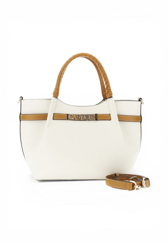 CAFE NOIR Borsa A Mano Donna Bianco Marrone C3YA1005-PE26-W097