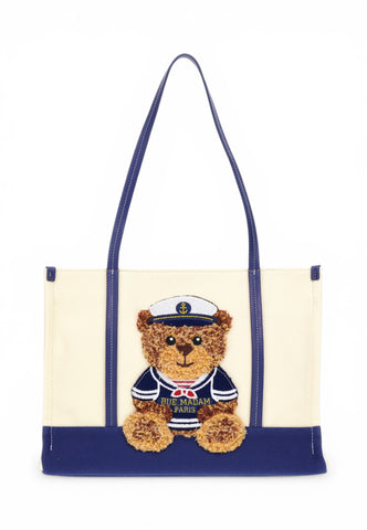 RUE MADAM Borsa Shopper Donna Bianco Blu 1542-PE26-BICOLORBLUE
