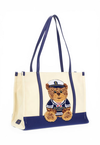 RUE MADAM Borsa Shopper Donna Bianco Blu 1542-PE26-BICOLORBLUE