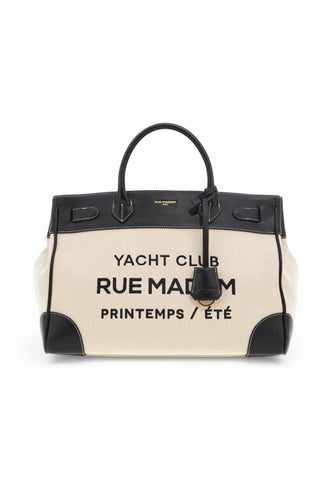 RUE MADAME Borsa Shopper Donna Bianco Nero 1556-PE26-CANVASBLACK