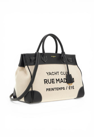 RUE MADAME Borsa Shopper Donna Bianco Nero 1556-PE26-CANVASBLACK