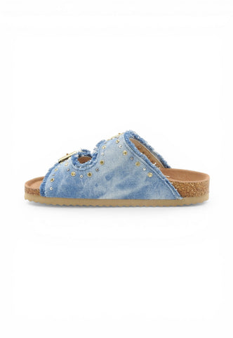 COLORS OF CALIFORNIA Ciabatte Donna Blu Denim Borchie HC.BIO406NN-PE26-DEN