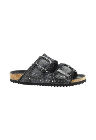 COLORS OF CALIFORNIA Ciabatte Donna Nero Denim Borchie HC.BIO406NN-PE26-BLA