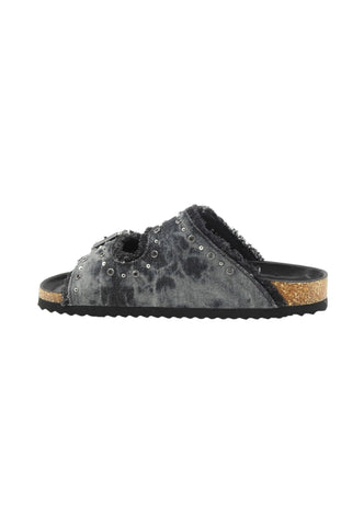 COLORS OF CALIFORNIA Ciabatte Donna Nero Denim Borchie HC.BIO406NN-PE26-BLA