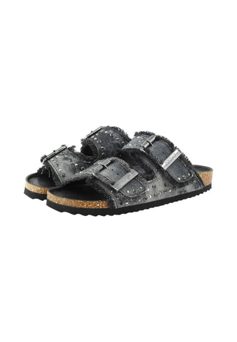 COLORS OF CALIFORNIA Ciabatte Donna Nero Denim Borchie HC.BIO406NN-PE26-BLA