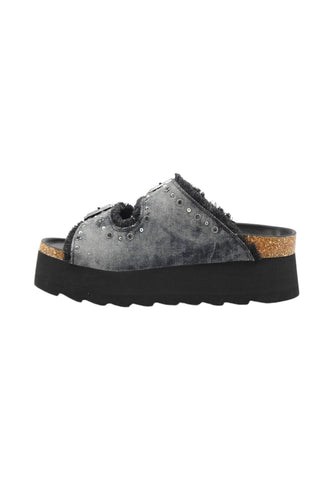 COLORS OF CALIFORNIA Ciabatte Donna Nero Denim Borchie HC.BES41N-PE26-BLA