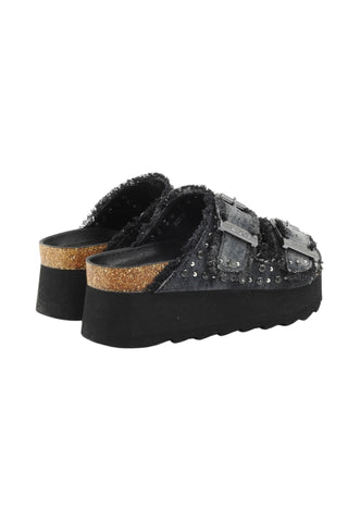 COLORS OF CALIFORNIA Ciabatte Donna Nero Denim Borchie HC.BES41N-PE26-BLA