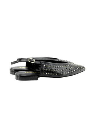 JANR Ballerine Donna Nero Borchie J-712-PE26-K4