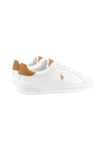 POLO RALPH LAUREN Sneakers Uomo Bianco Marrone 809877598001-PE26