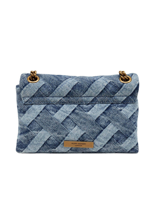 KURT GEIGER Borsa A Spalla Donna Blu Denim 8885588669-PE26