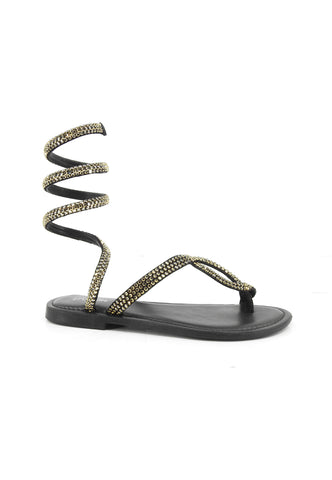 CB FUSION Sandali Infradito Donna Nero Strass CBF.R226001-PE26-BLA