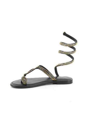 CB FUSION Sandali Infradito Donna Nero Strass CBF.R226001-PE26-BLA