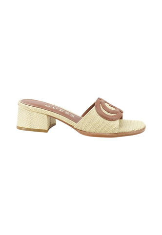GUESS Ciabatte Tacco Donna Beige Marrone FLJCN2ELE03-PE26-NATU