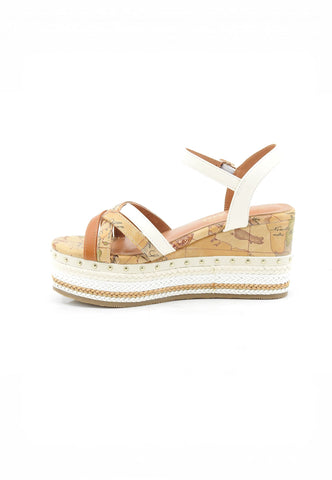 ALVIERO MARTINI Sandali Zeppa Donna Beige Bianco 1400662A-PE26-0010