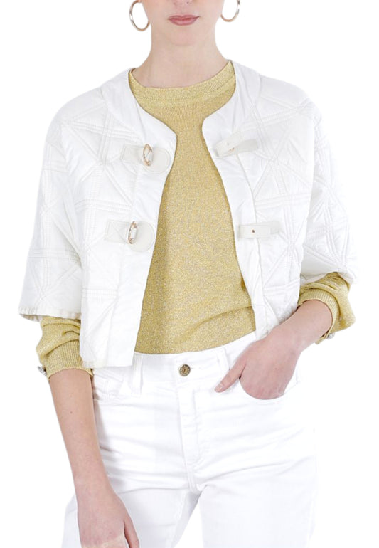 CAFE NOIR Giacca Trapuntata 3/4 Donna Bianco C7JN0128-PE26-W042