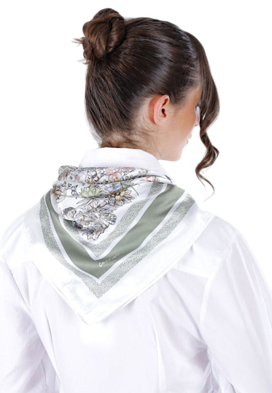 CAFE NOIR Foulard Donna Bianco Verde C4JU0161-PE26-G053