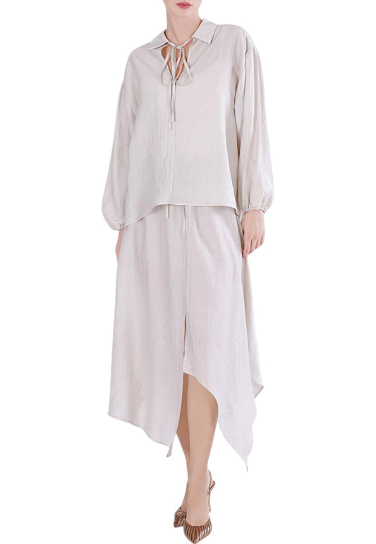 CAFE NOIR Completo Camicia + Gonna Donna Bianco C7JC0233-PE26-W065