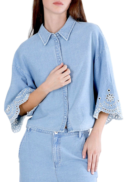 CAFE NOIR Camicia Jeans Donna Azzurro C7JC0237-PE26-B015