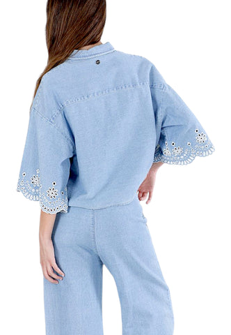 CAFE NOIR Camicia Jeans Donna Azzurro C7JC0237-PE26-B015