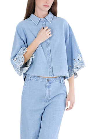 CAFE NOIR Camicia Jeans Donna Azzurro C7JC0237-PE26-B015